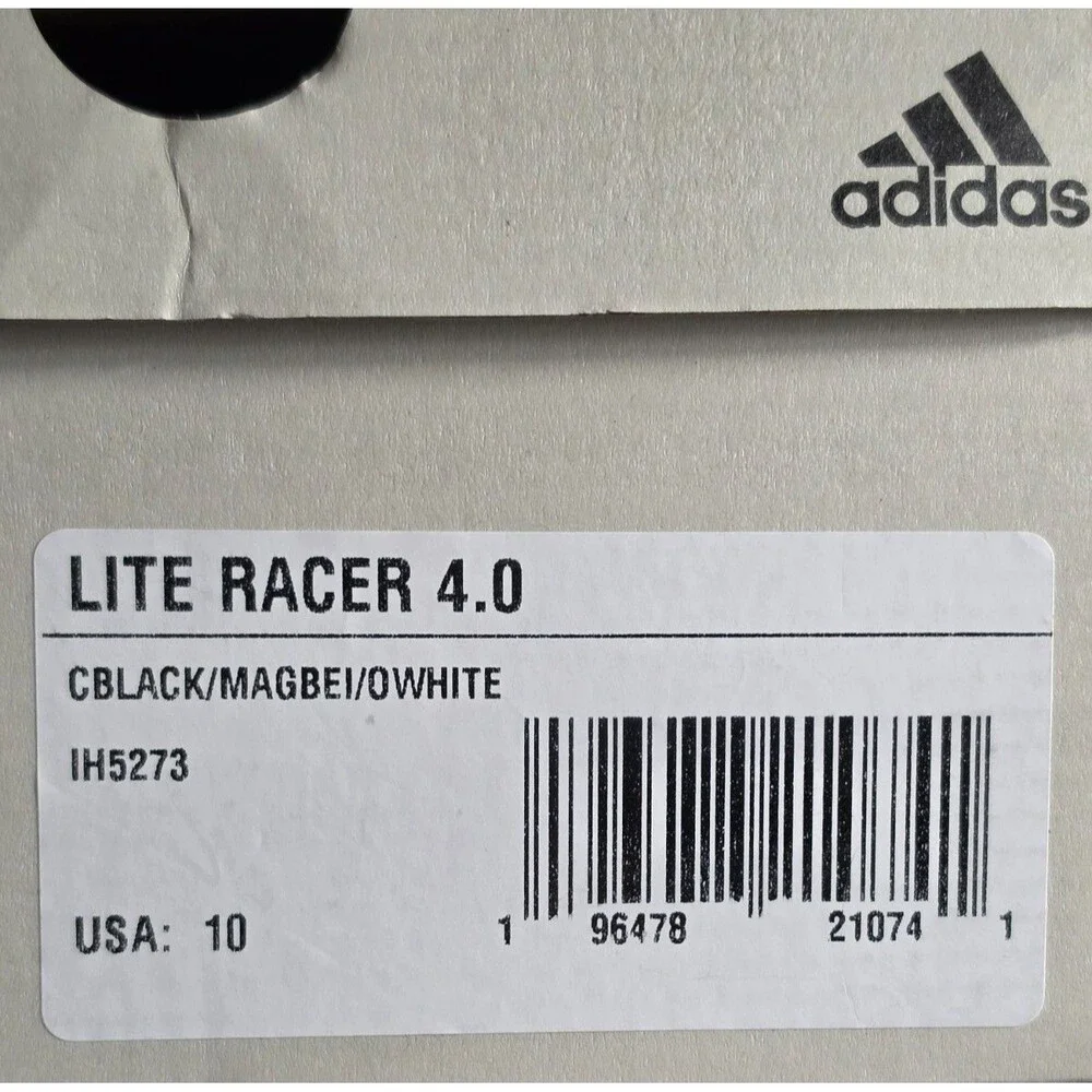 adidas Lite Racer 4.0 Women's 7.5 Black Leopard Cloudfoam Sneakers IH5273 NIB